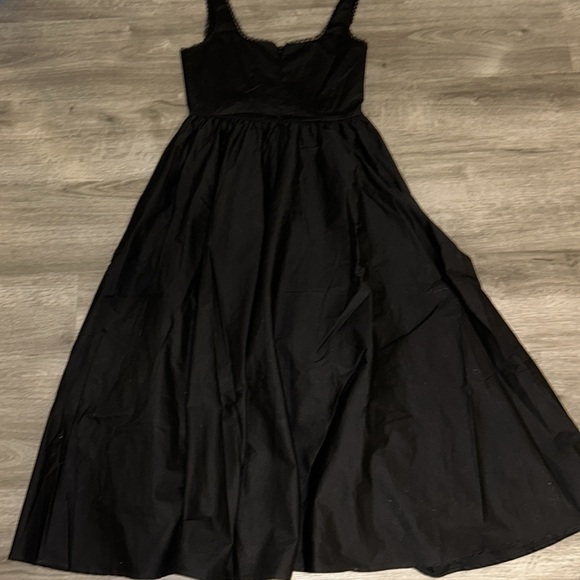 WAYF Lace Trim Stretch Cotton Midi Dress - Picture 10 of 12